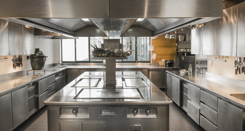 A spacious kitchen at Le Clarence