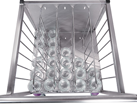 Chariot compact petite vaisselle Bourgeat avec séparations modulables – restauration professionnelle